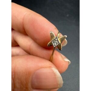 Antique Art Deco‎ Diamond Stick Pin Geometric Butterfly 1920s Lapel Jewelry